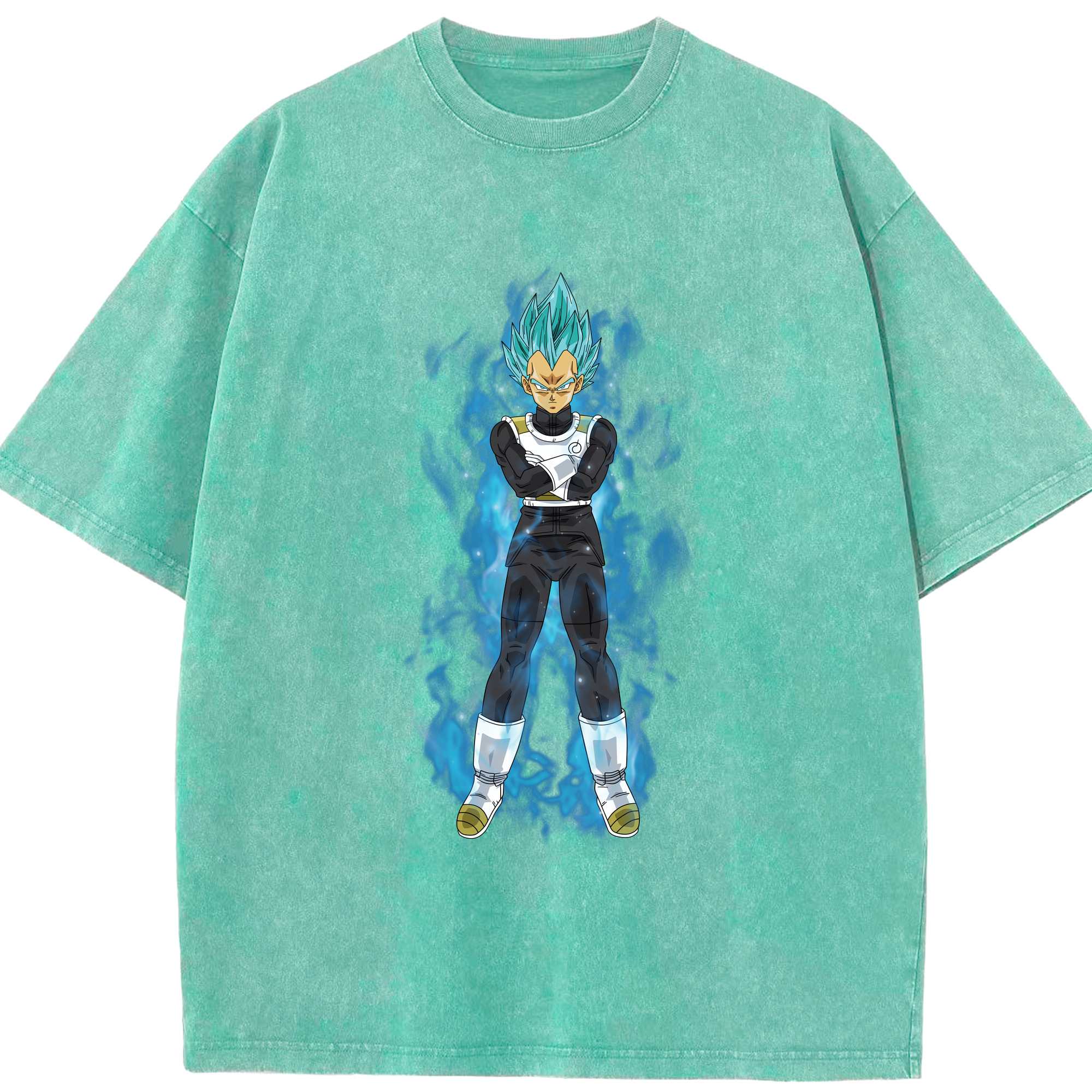 （画像用） ドラゴンボール ベジータ四世（Bejīta Yonsei）DRAGON BALL Vegeta IV 綿100% ヴィンテージ風 半袖Tシャツ（フロントプリント）